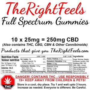Full Spectrum CBD Gummies - 25mg each (250mg)